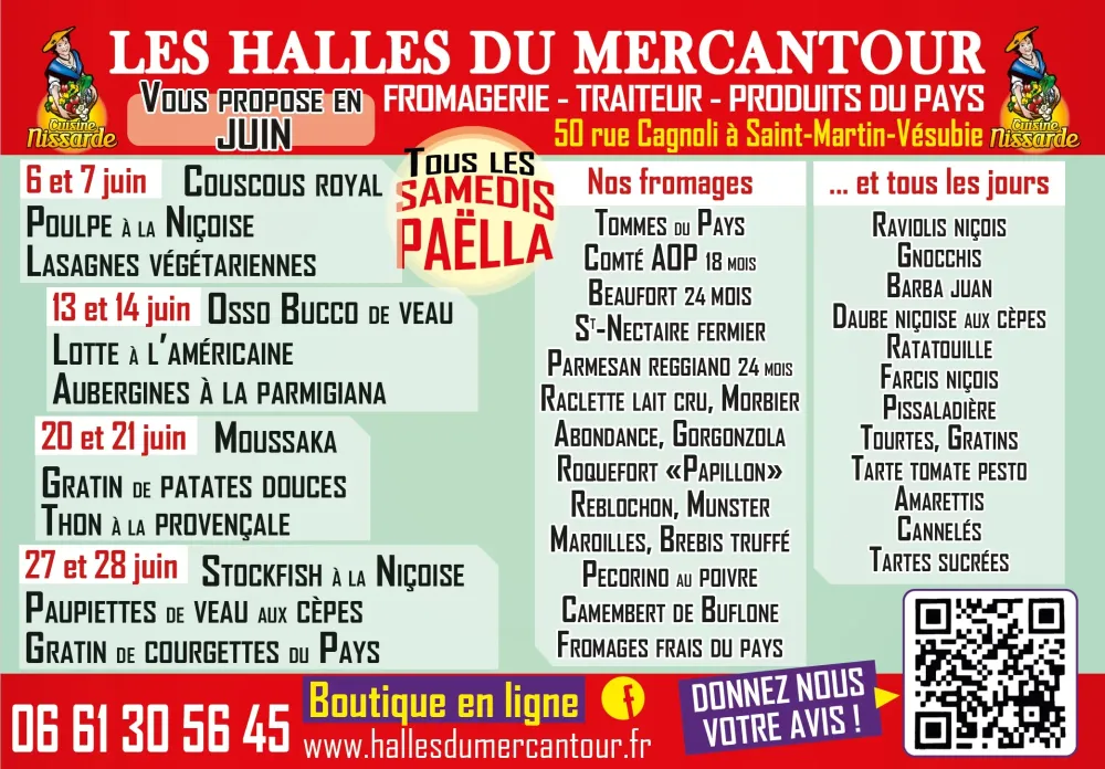 Menu Juin 2026